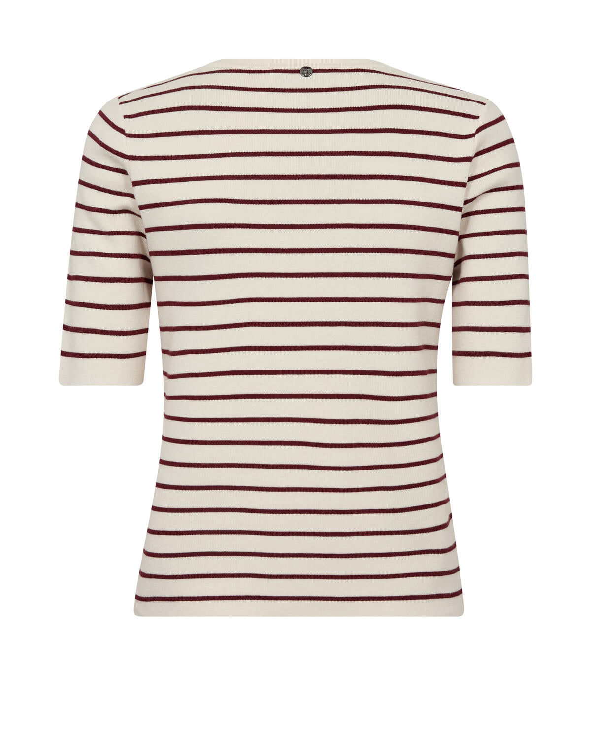 Aliz Caliz Stripe kortærmet striktrøje - Cabernet